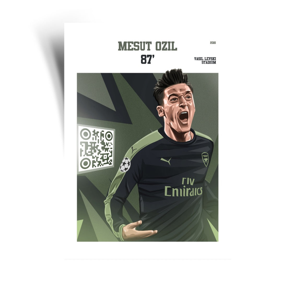 Mesut Ozil Print - with goal animation, 2016