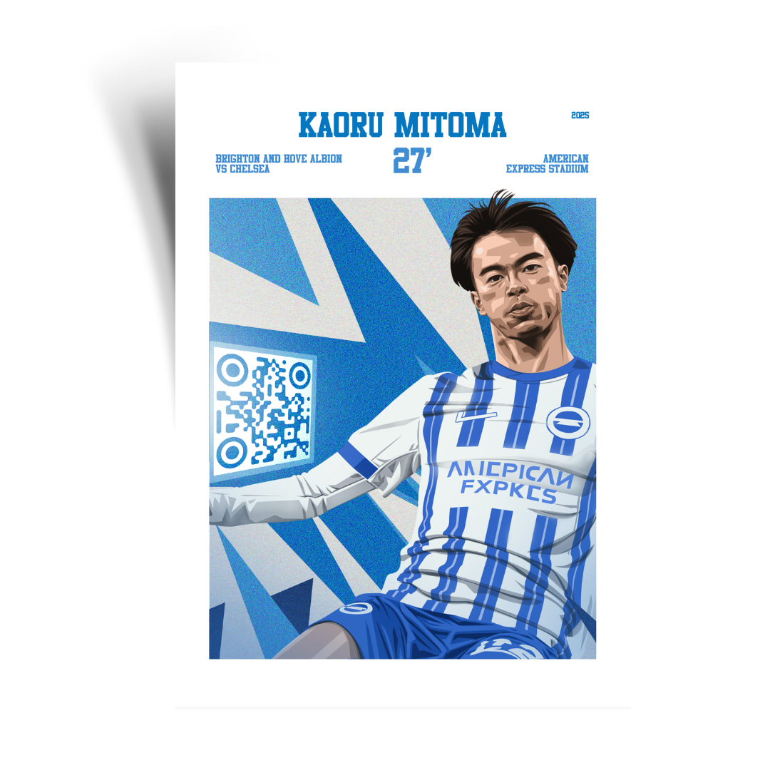 Kaoru Mitoma Print - with goal animation, 2025