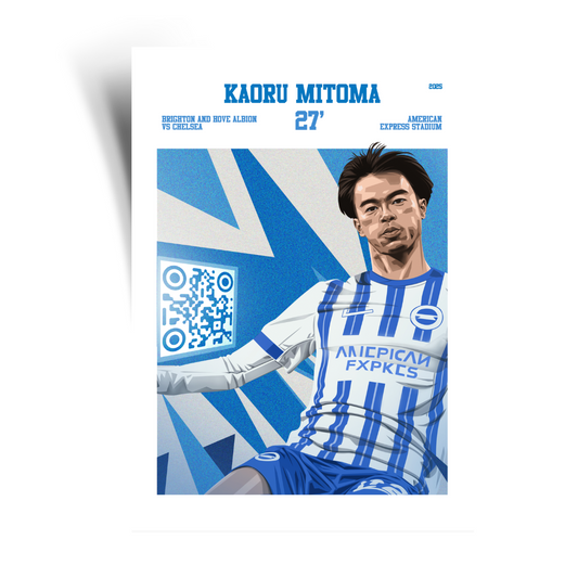 Kaoru Mitoma Print - with goal animation, 2025