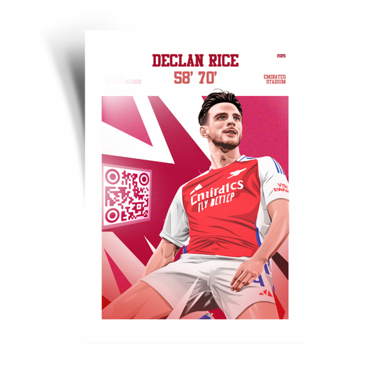 Declan Rice Print - with goal animation, 2025
