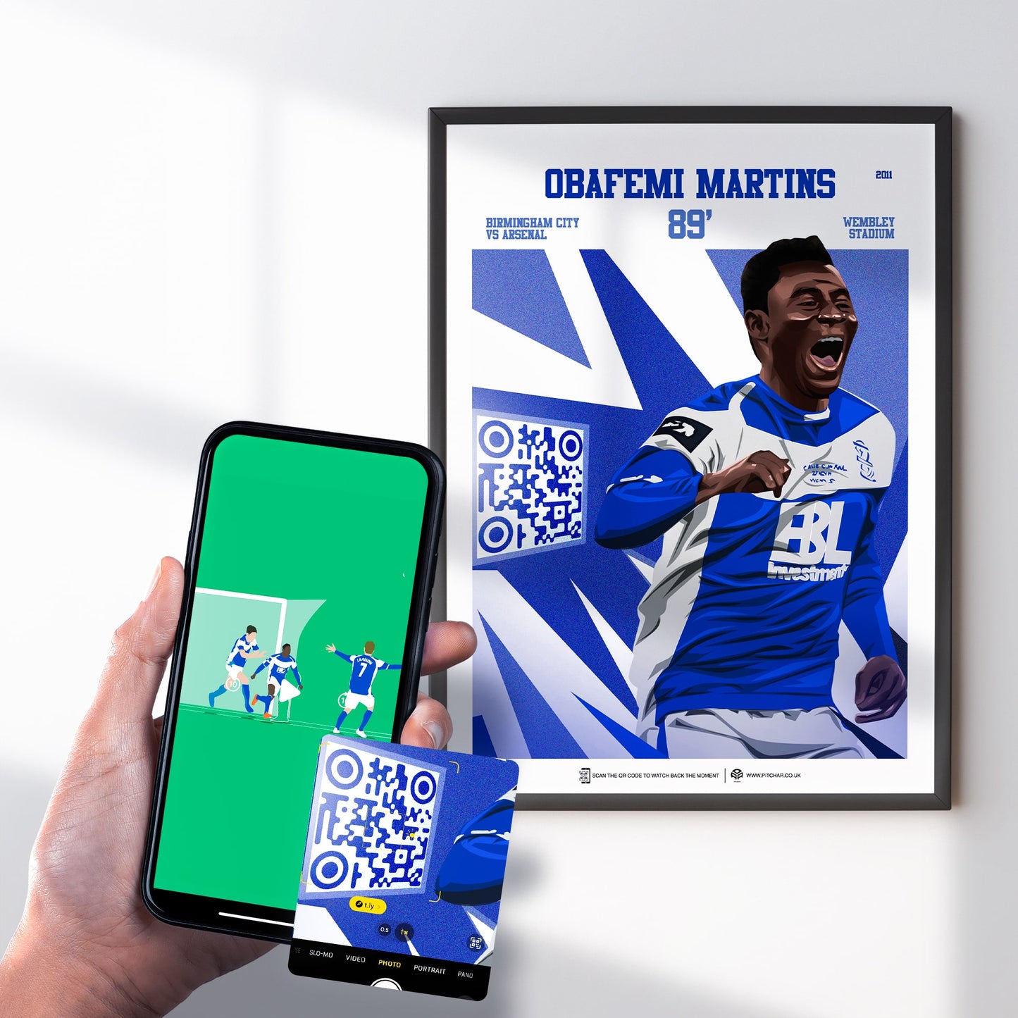 Birmingham City Poster Obefemi Martins v Arsenal Goal Replay (89')