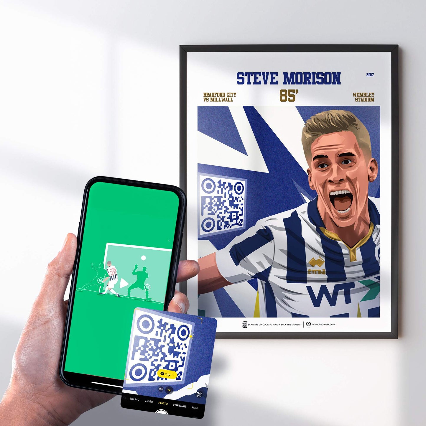 Millwall Poster Steve Morison v Bradford City Goal Replay (85')