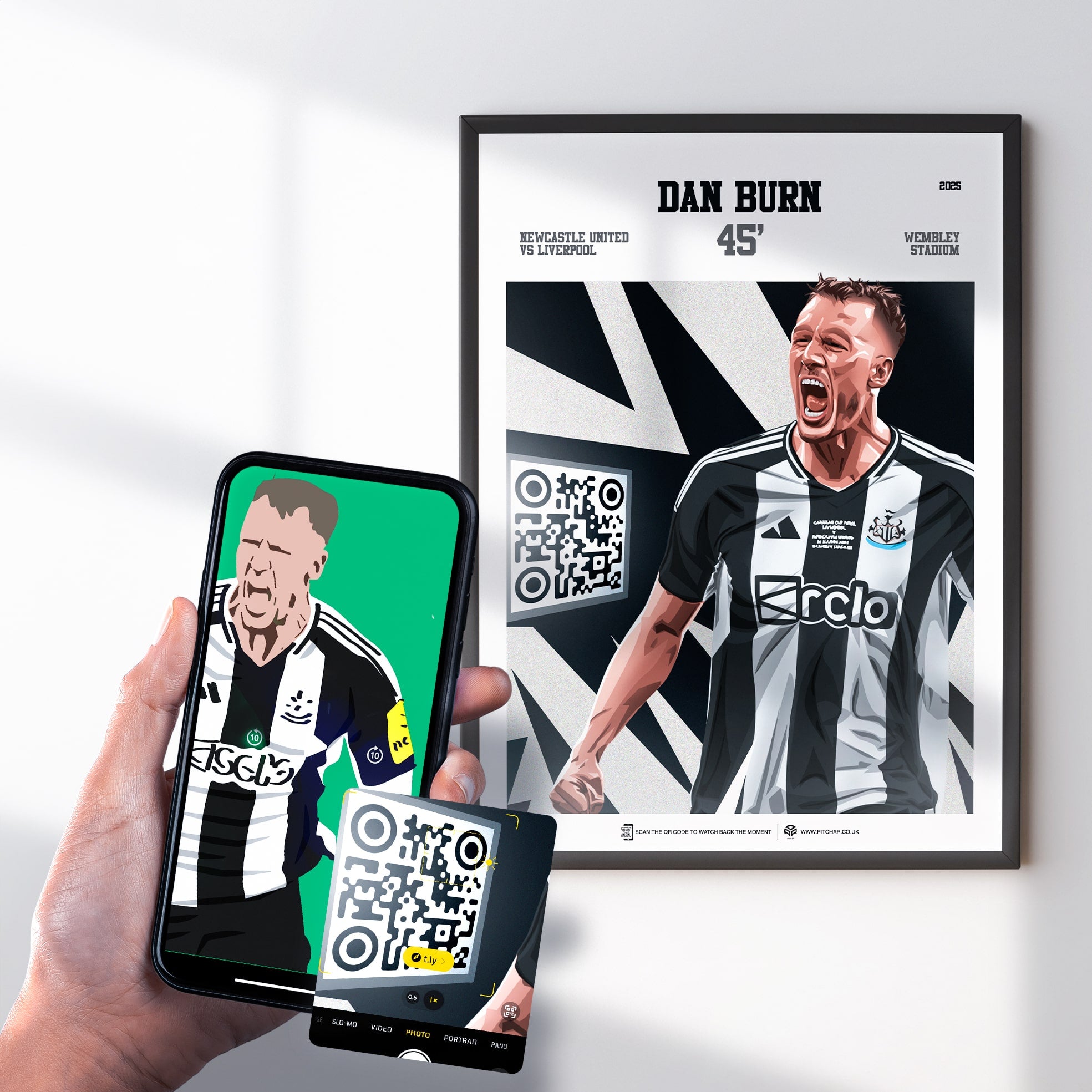 Newcastle United Poster Dan Burn v Liverpool Goal Replay (45')