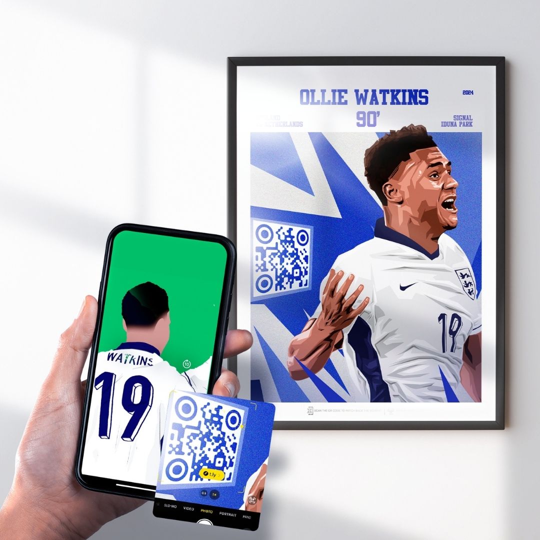 Ollie Watkins Print - with goal animation, 2024