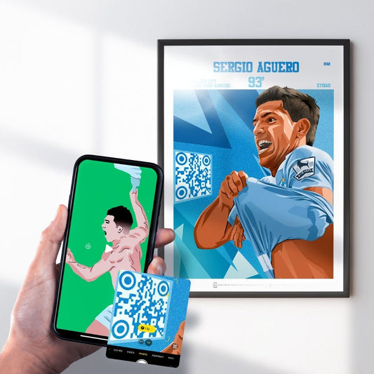 Sergio Aguero Print - with goal animation, 2012