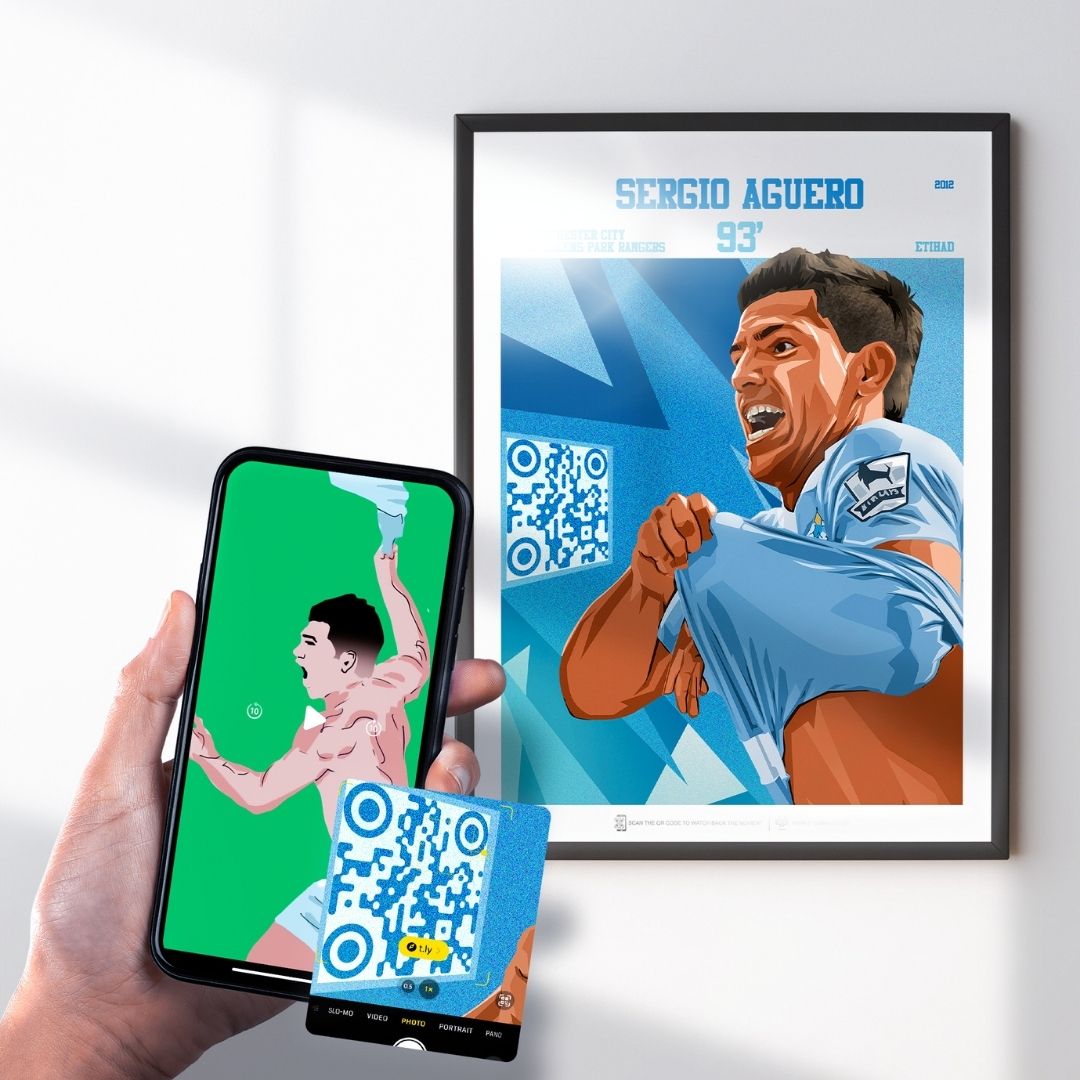 Sergio Aguero Print - with goal animation, 2012
