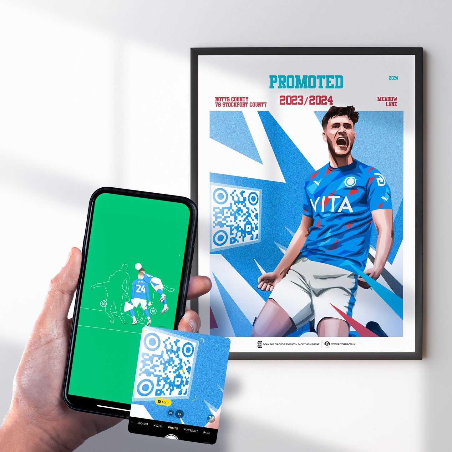 Stockport County Poster League Two Promotion v Notts County Goal Replay