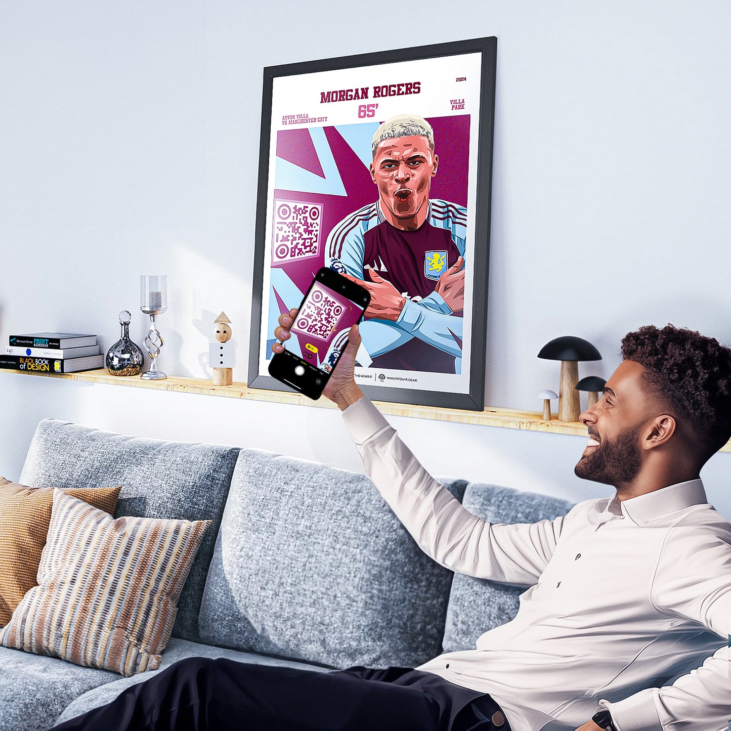 Aston Villa Poster Morgan Rogers v Manchester City Goal Replay (65')