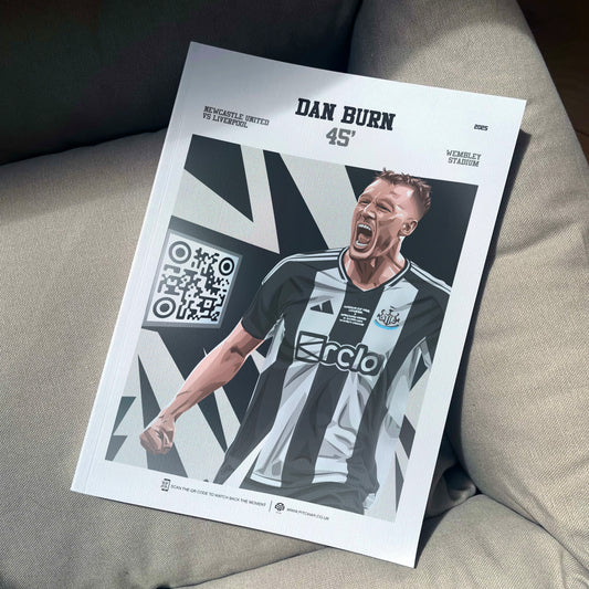 Newcastle United Poster Dan Burn v Liverpool Goal Replay (45')