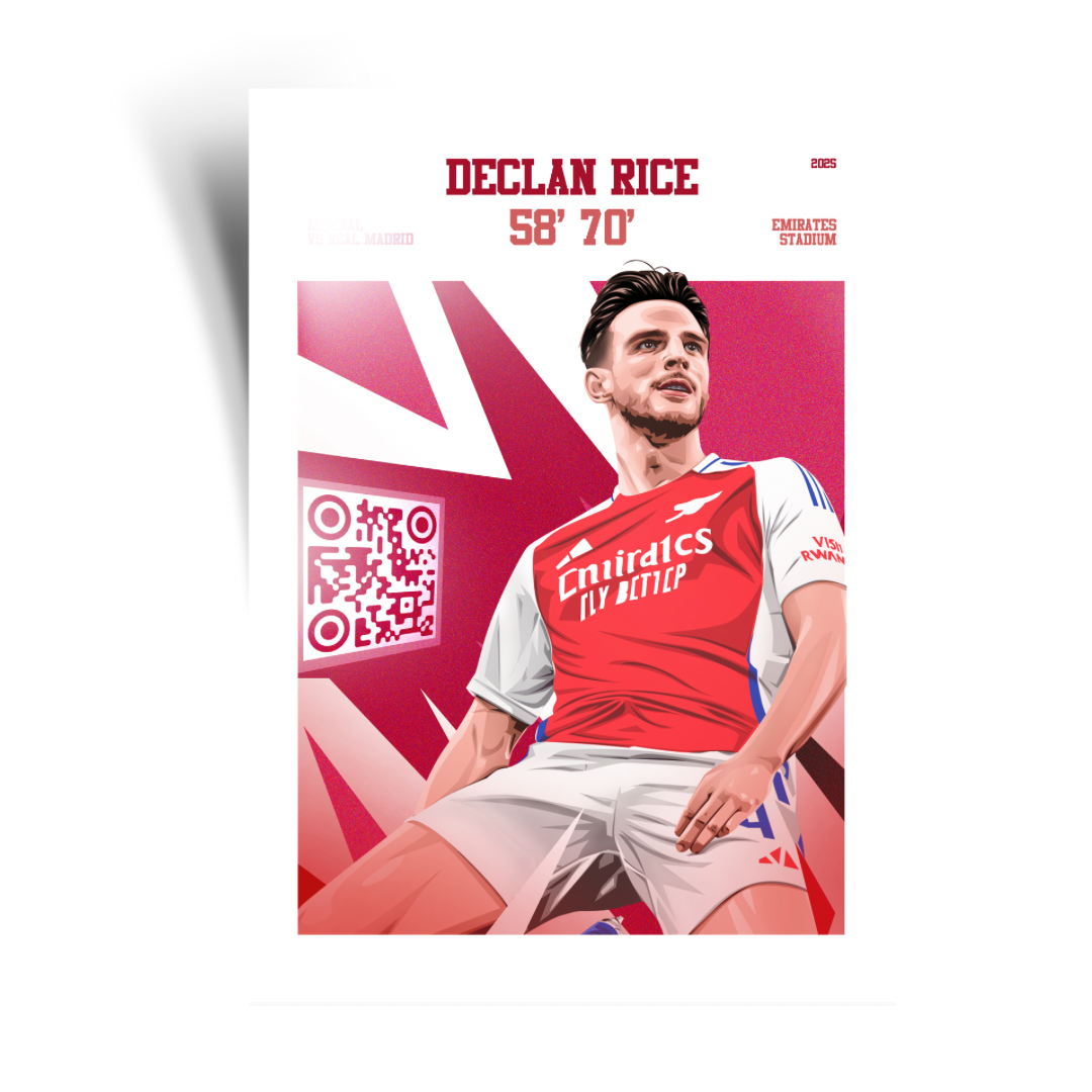 Declan Rice Print - with goal animation, 2025