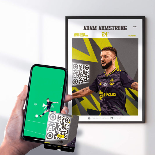 Southampton Poster Adam Armstrong v Leeds Goal Replay (24')