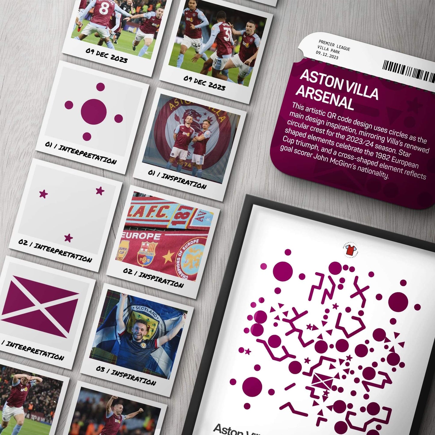 Aston Villa Poster John McGinn v Arsenal Interactive Replay (7')