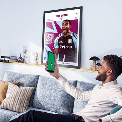 Aston Villa Poster Jhon Duran v Bayern Munich Goal Replay (79')