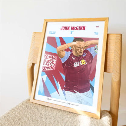 Aston Villa Poster John McGinn v Arsenal Goal Replay (7')