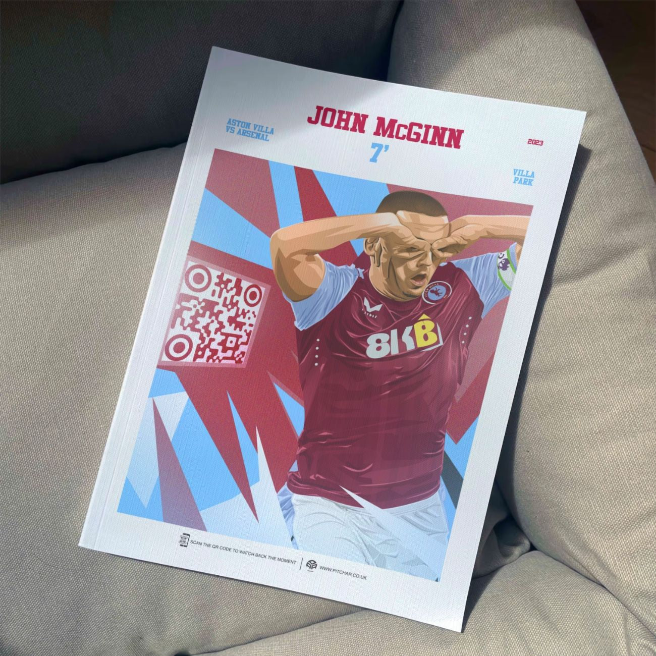 Aston Villa Poster John McGinn v Arsenal Goal Replay (7')