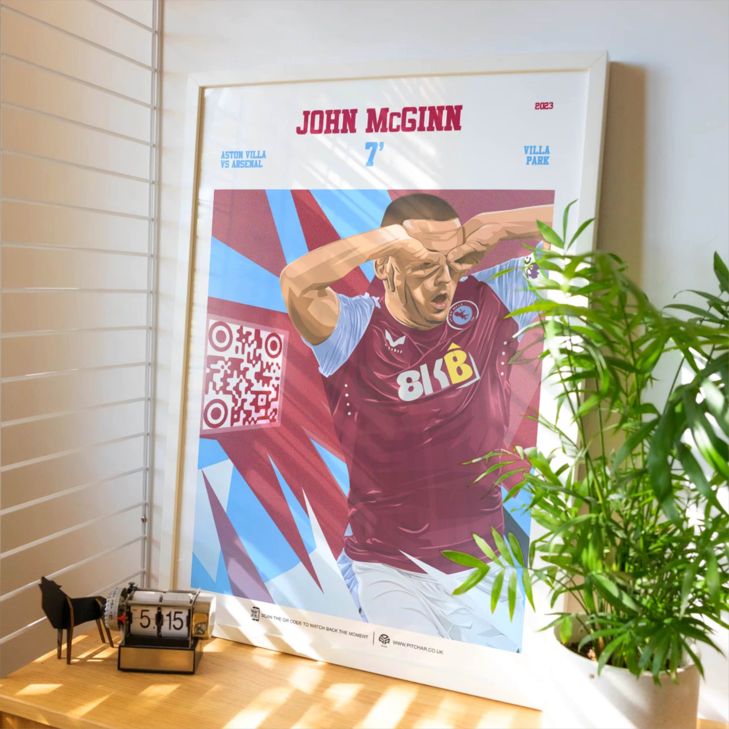 Aston Villa Poster John McGinn v Arsenal Goal Replay (7')