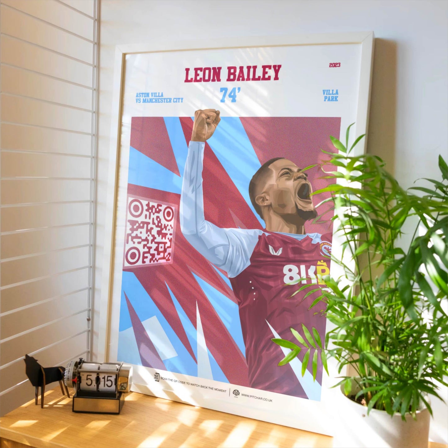 Aston Villa Poster Leon Bailey v Manchester City Goal Replay (74')