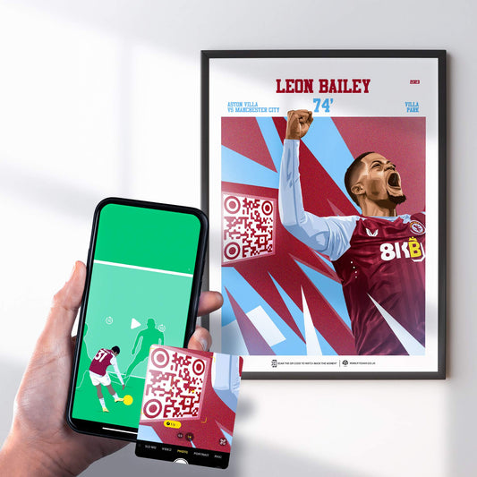 Aston Villa Poster Leon Bailey v Manchester City Goal Replay (74')