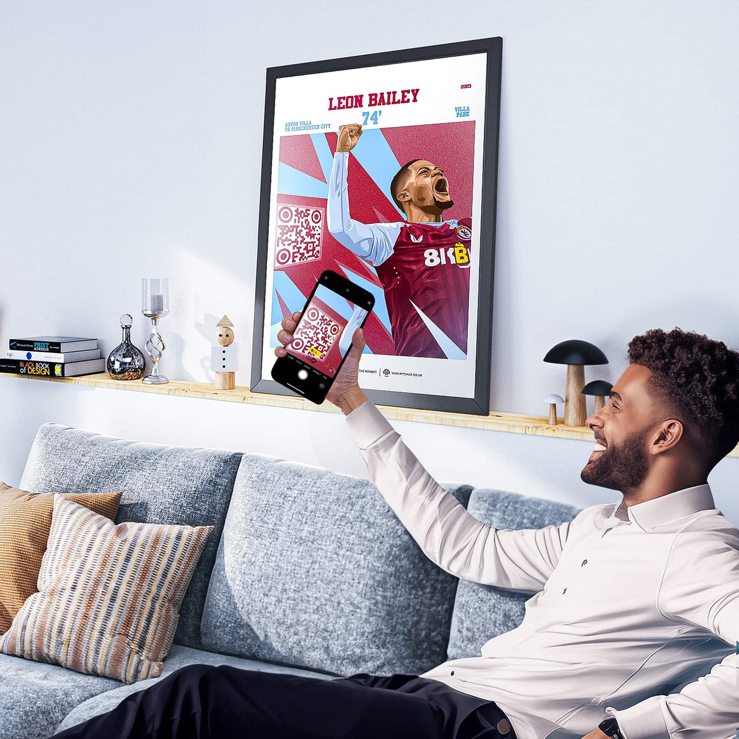 Aston Villa Poster Leon Bailey v Manchester City Goal Replay (74')