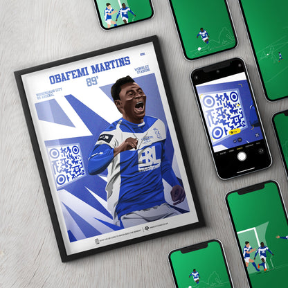 Birmingham City Poster Obefemi Martins v Arsenal Goal Replay (89')