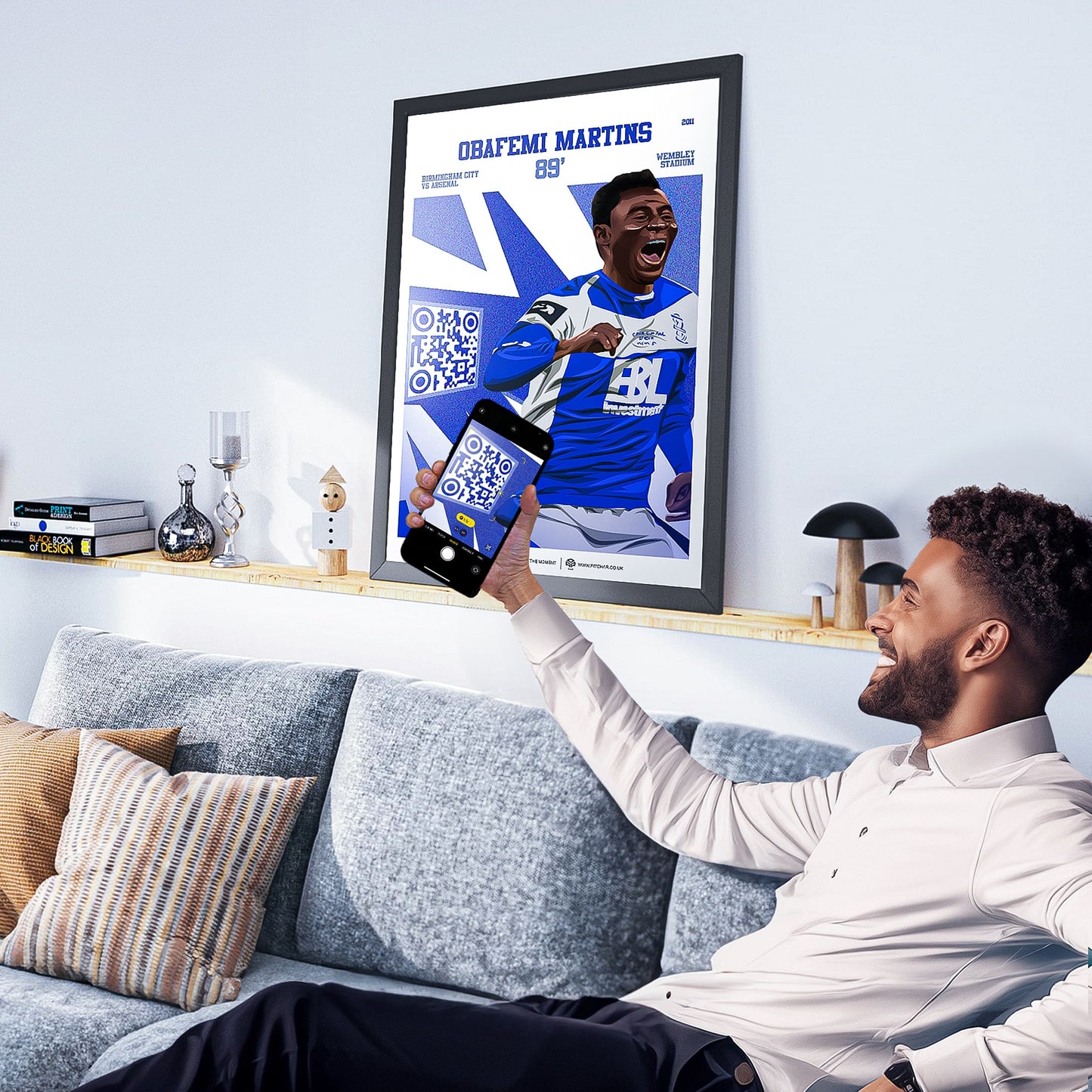 Birmingham City Poster Obefemi Martins v Arsenal Goal Replay (89')