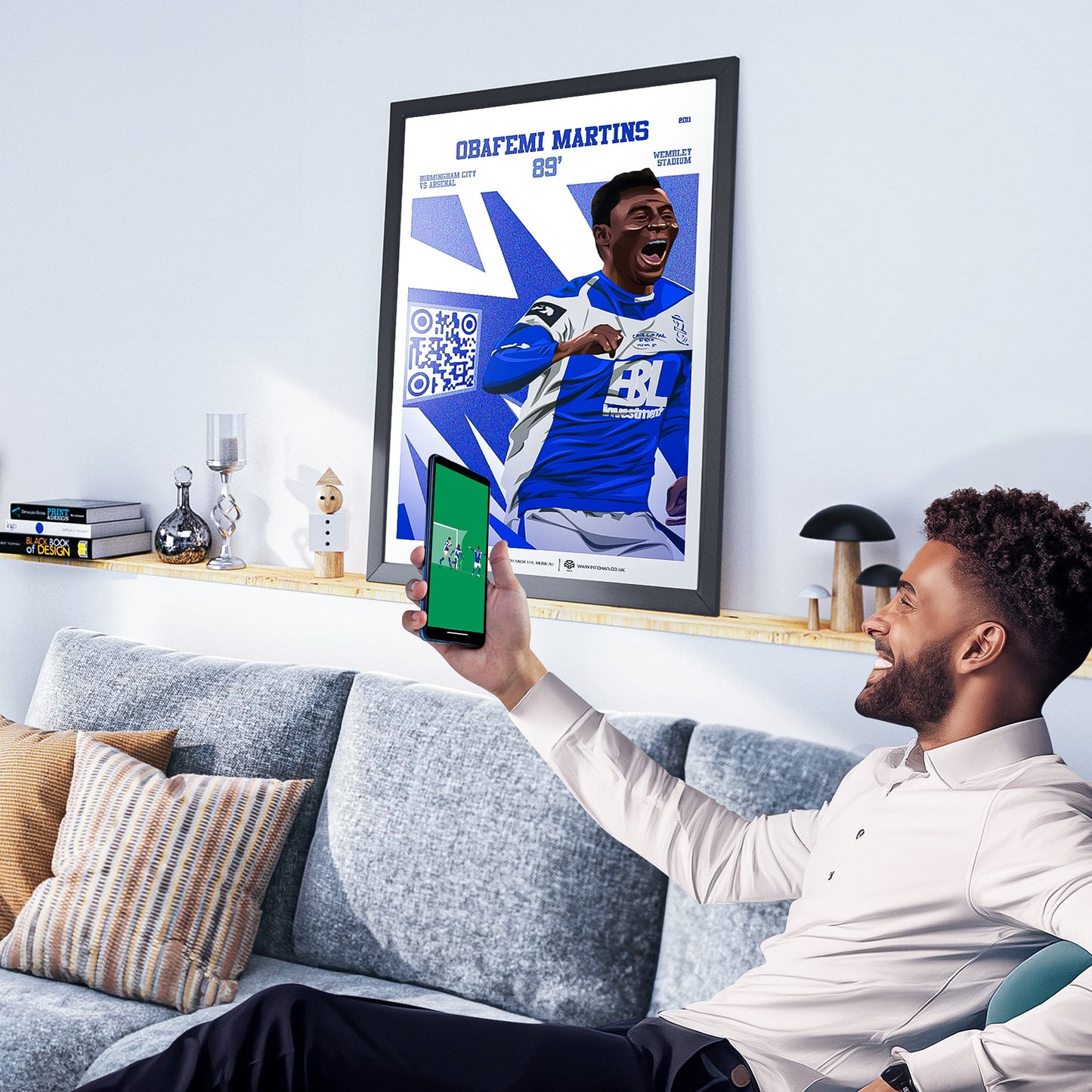 Birmingham City Poster Obefemi Martins v Arsenal Goal Replay (89')