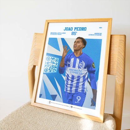 Brighton & Hove Albion Poster Joao Pedro v Crystal Palace Goal Replay (85')