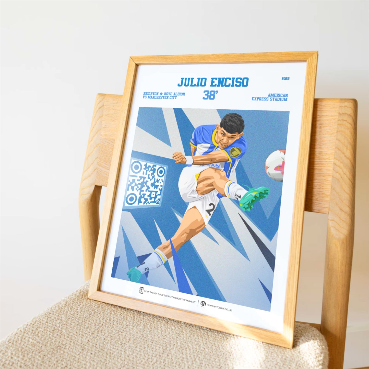 Brighton & Hove Albion Poster Julio Enciso v Manchester City Goal Replay (38')