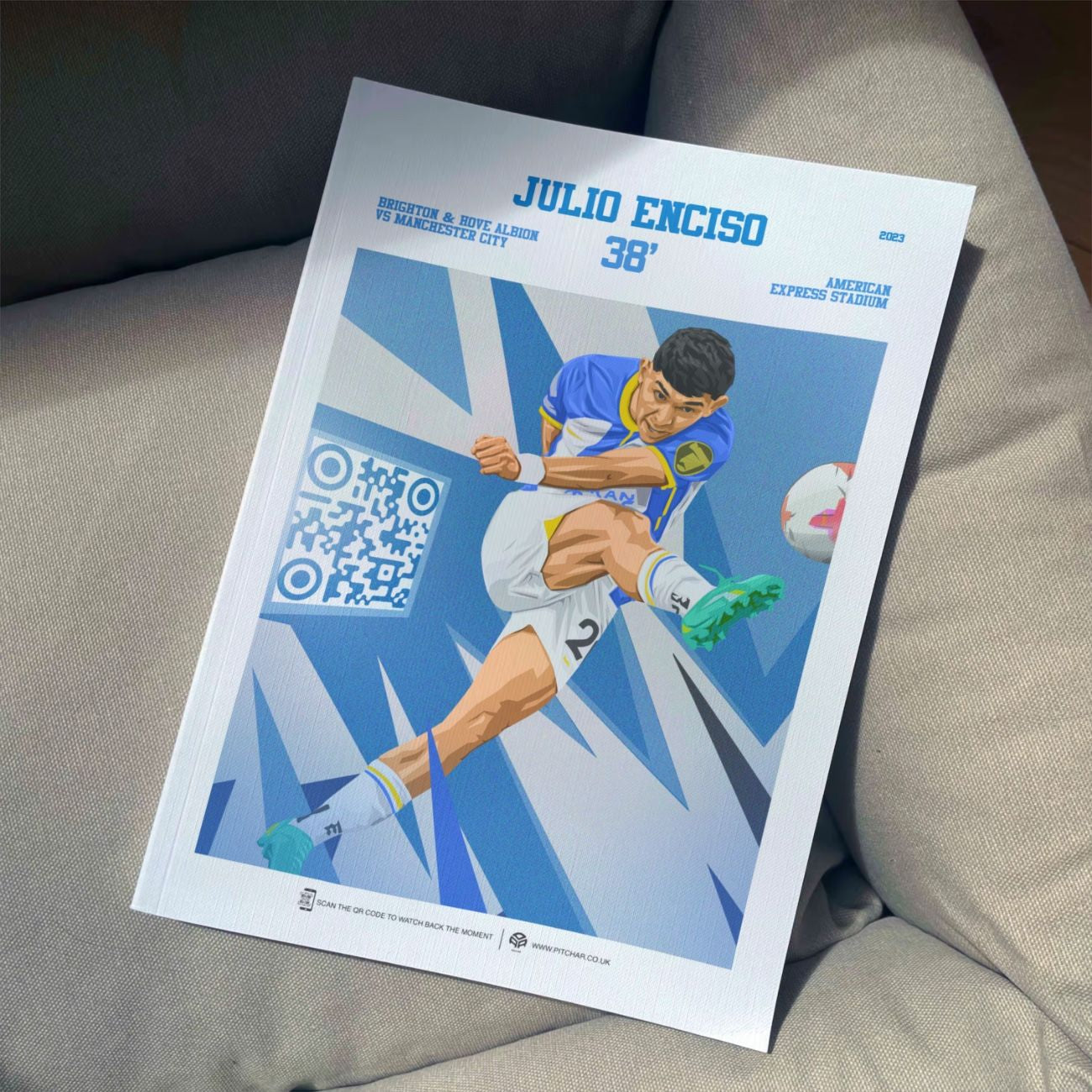 Brighton & Hove Albion Poster Julio Enciso v Manchester City Goal Replay (38')