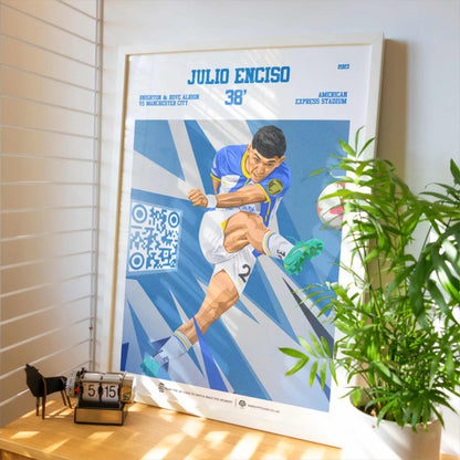 Brighton & Hove Albion Poster Julio Enciso v Manchester City Goal Replay (38')