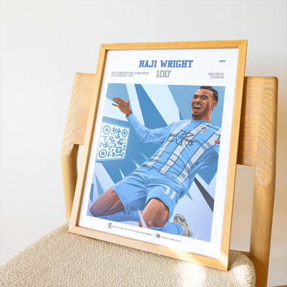 Coventry City Poster Haji Wright v Wolves Goal Replay (100')