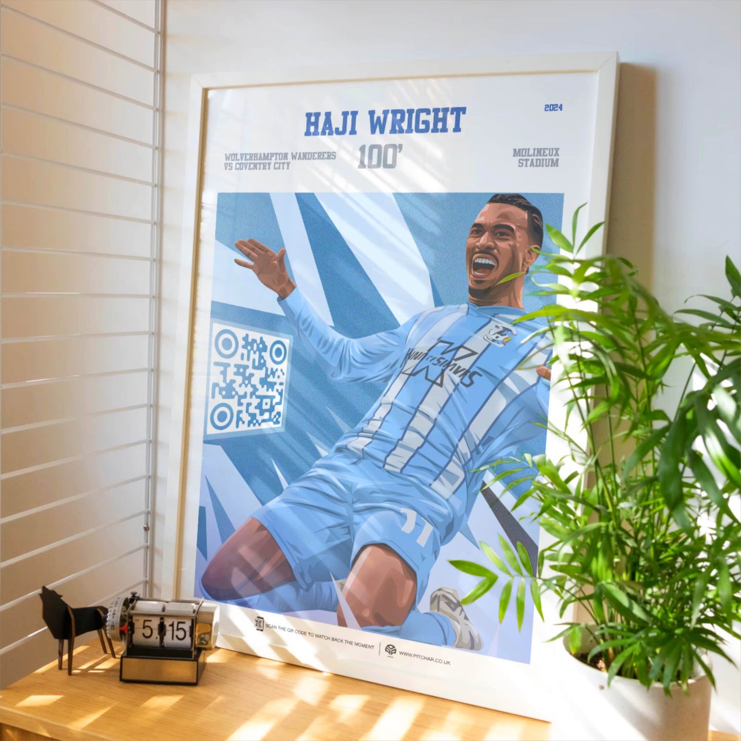 Coventry City Poster Haji Wright v Wolves Goal Replay (100')