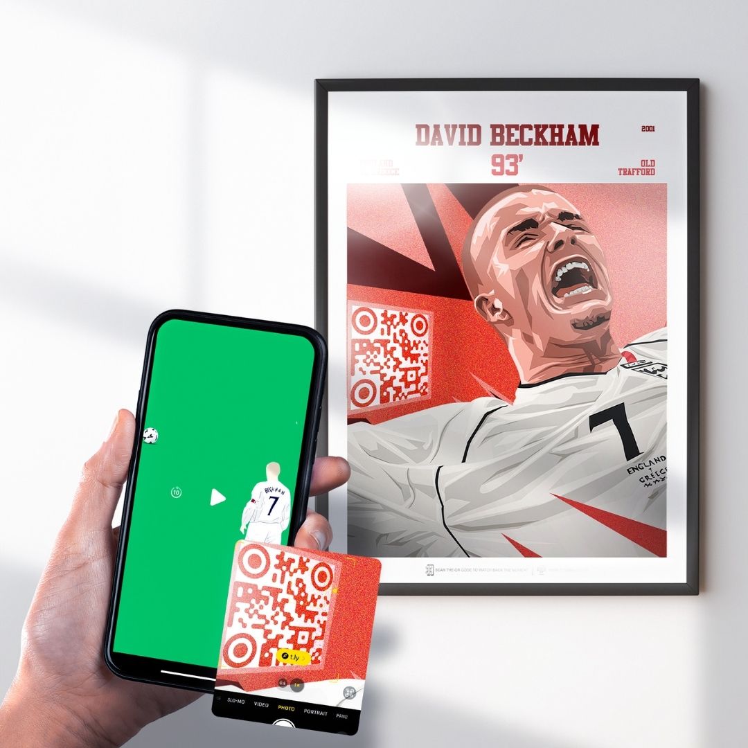 England Poster David Beckham v Greece Goal Replay (93')