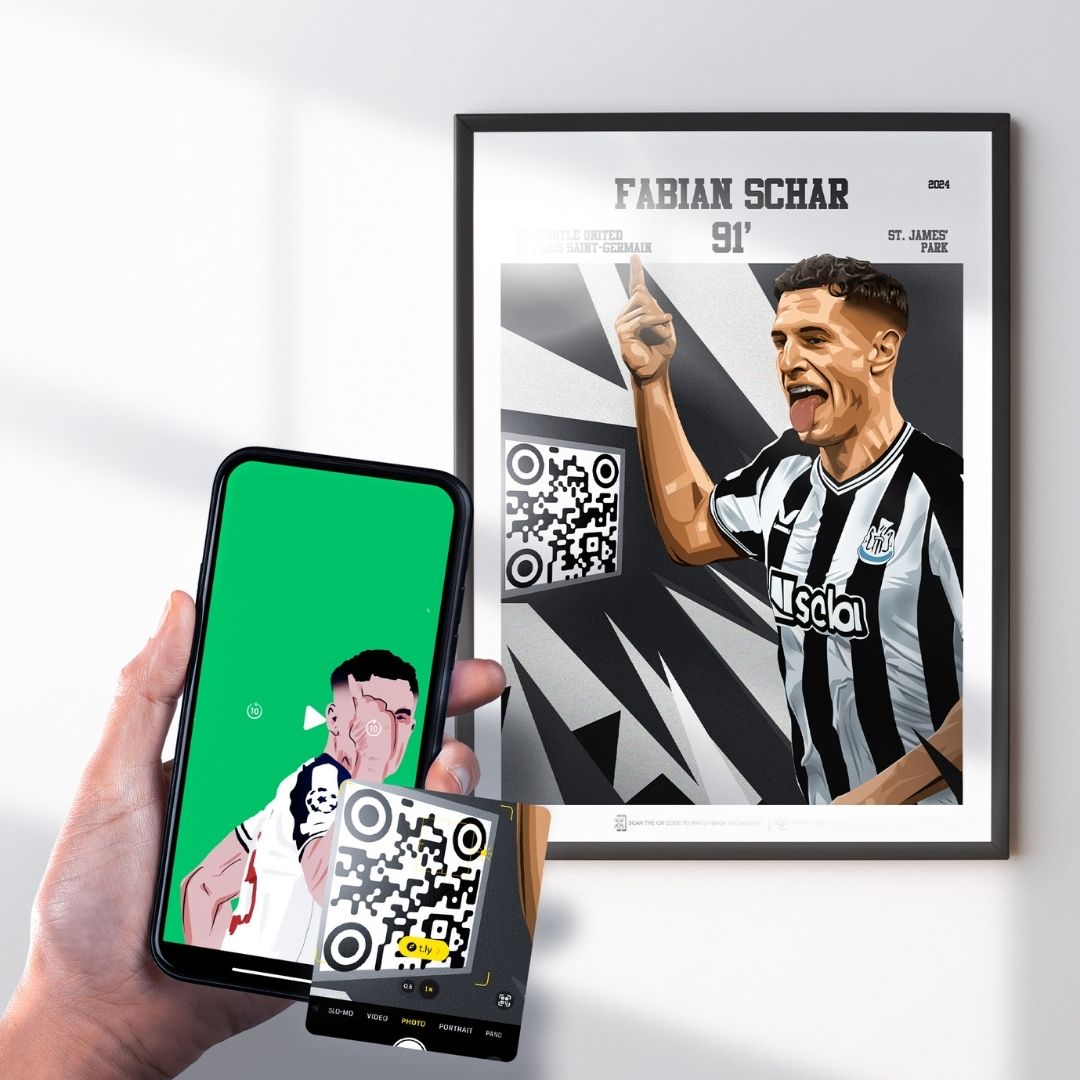 Newcastle United Poster Fabian Schar v Paris Saint-Germain Goal Replay (91')