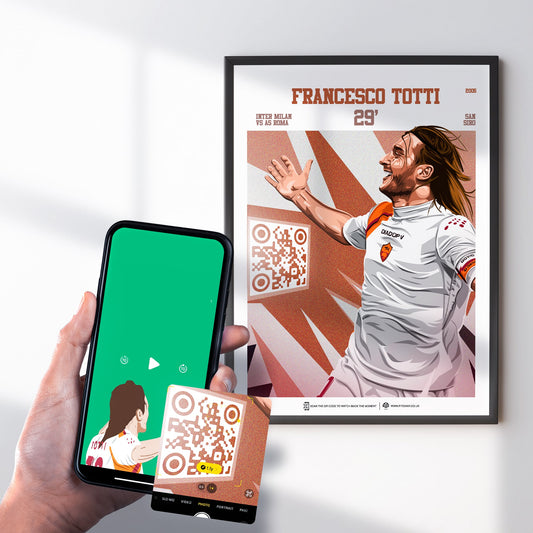 AS Roma Poster Francesco Totti v Internazionale Goal Replay (29')