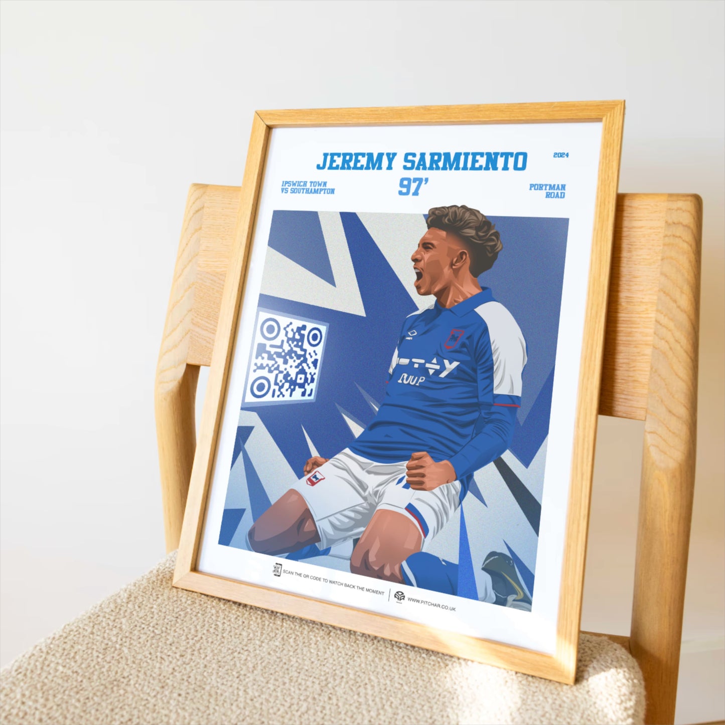Ipswich Town Poster Jeremy Sarmiento v Southampton Goal Replay (97')