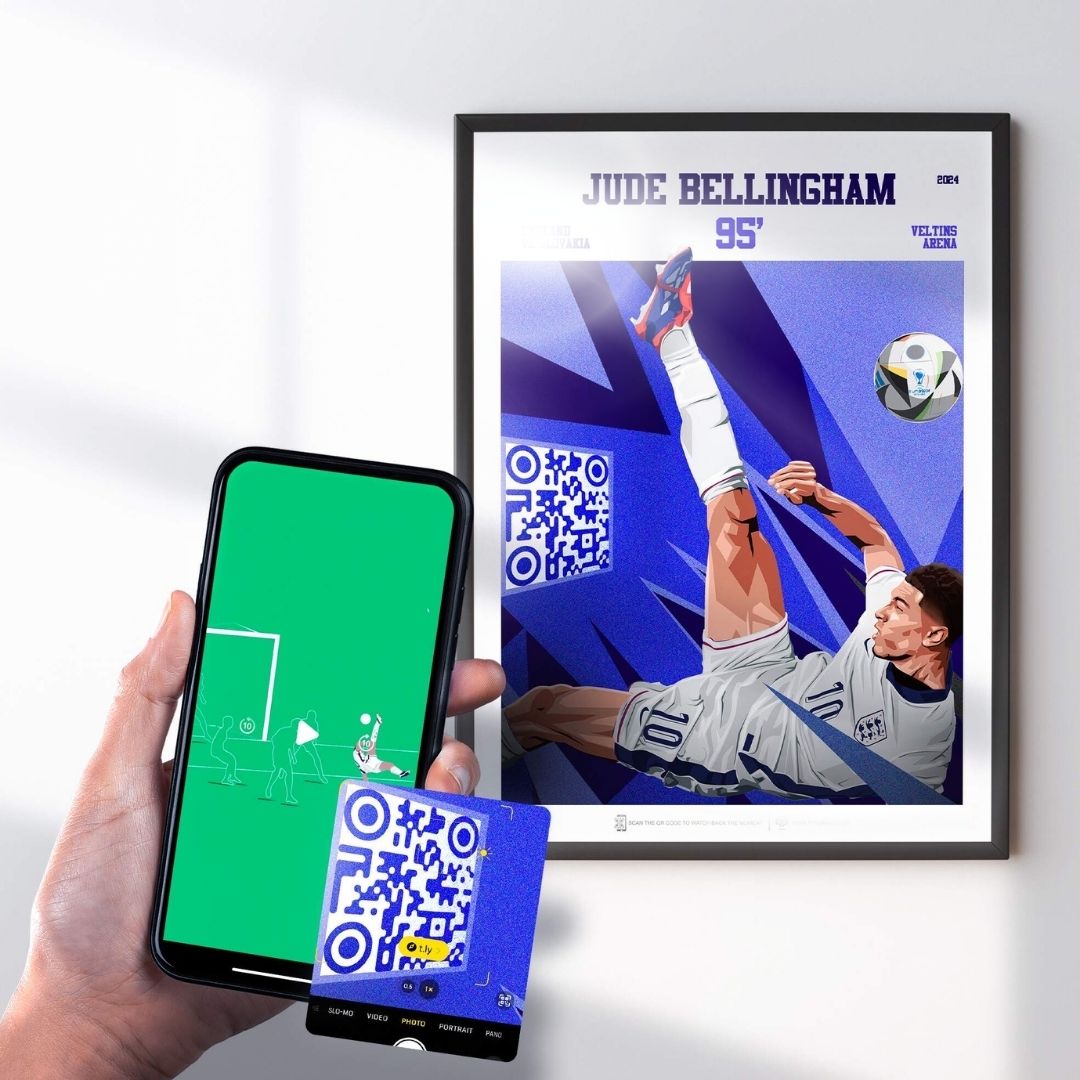 England Poster Jude Bellingham v Slovakia Goal Replay (95')