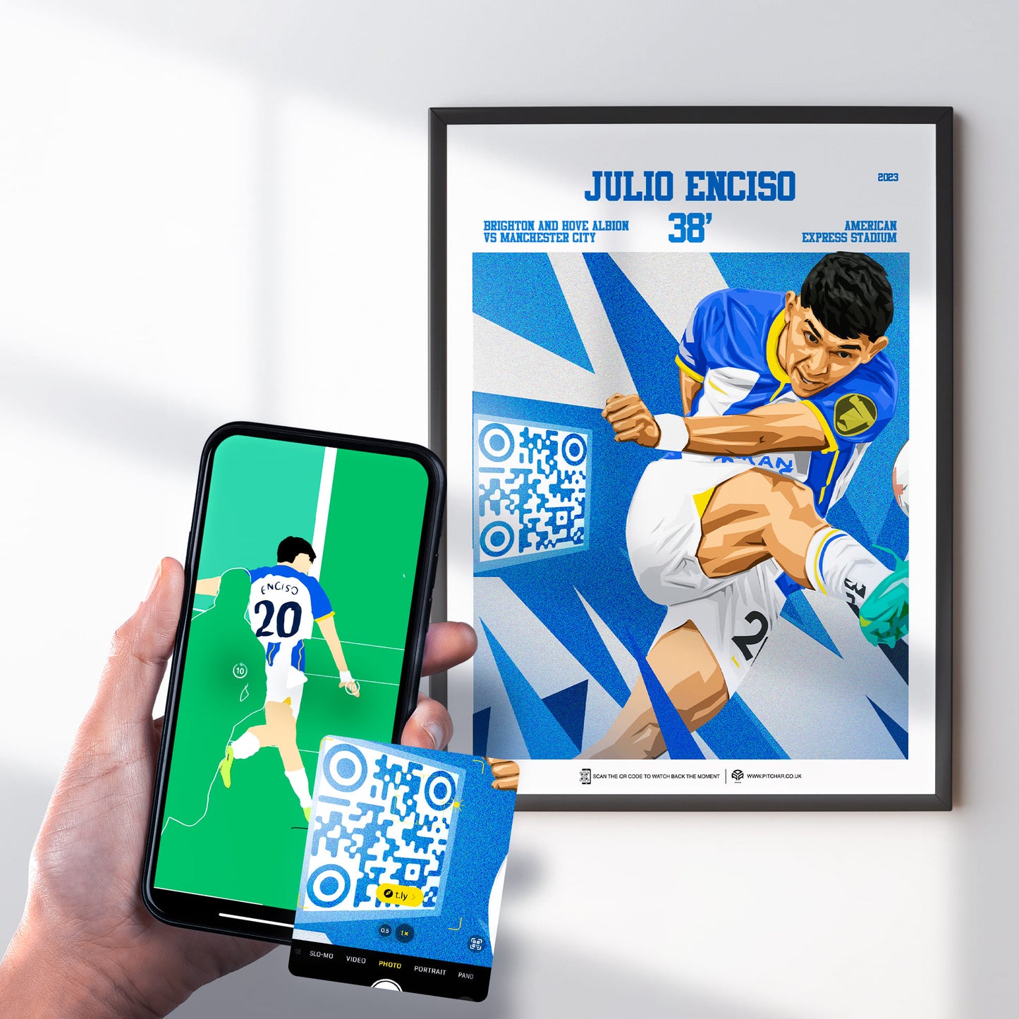 Brighton & Hove Albion Poster Julio Enciso v Manchester City Goal Replay (38')