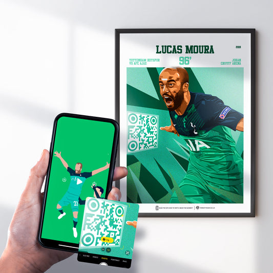 Tottenham Poster Lucas Moura v AFC Ajax Goal Replay (96’)