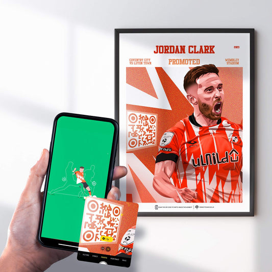 Luton Town Poster Jordan Clark v Coventry Goal Replay (2023 Promotion)