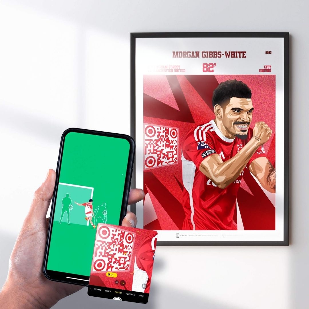 Nottingham Forest Poster Morgan Gibbs-White v Manchester United Goal Replay (82')