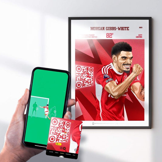Nottingham Forest Poster Morgan Gibbs-White v Manchester United Goal Replay (82')