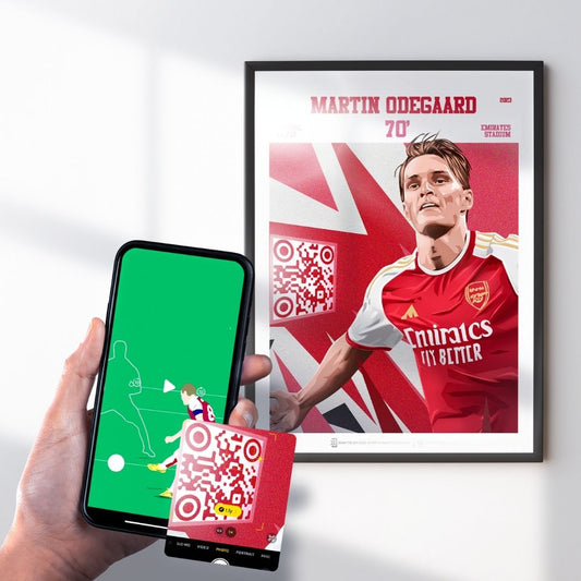Arsenal Poster Martin Odegaard v PSV Goal Replay (70')