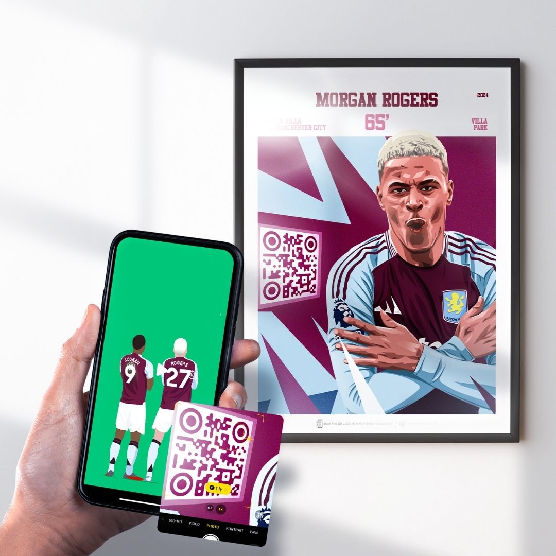 Aston Villa Poster Morgan Rogers v Manchester City Goal Replay (65')