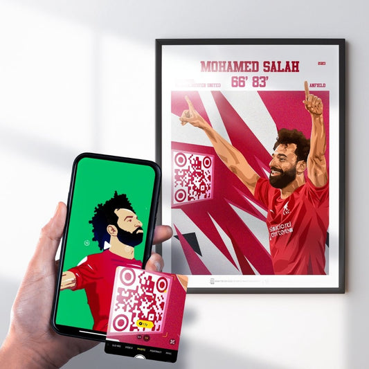 Liverpool Poster Mohamed Salah v Manchester United Goal Replay (66' + 83’)