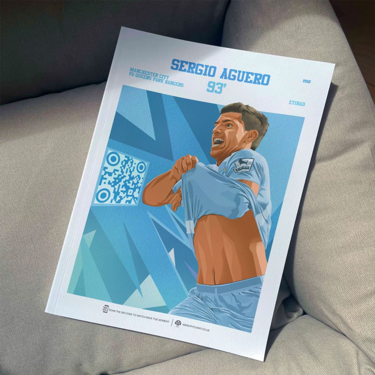 Manchester City Poster Sergio Aguero v QPR Goal Replay (93')