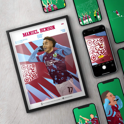 Burnley Poster Manuel Benson v Blackburn Rovers Goal Replay (66')