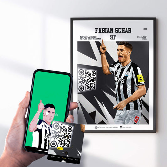 Newcastle United Poster Fabian Schar v Paris Saint-Germain Goal Replay (91')