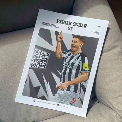 Newcastle United Poster Fabian Schar v Paris Saint-Germain Goal Replay (91')