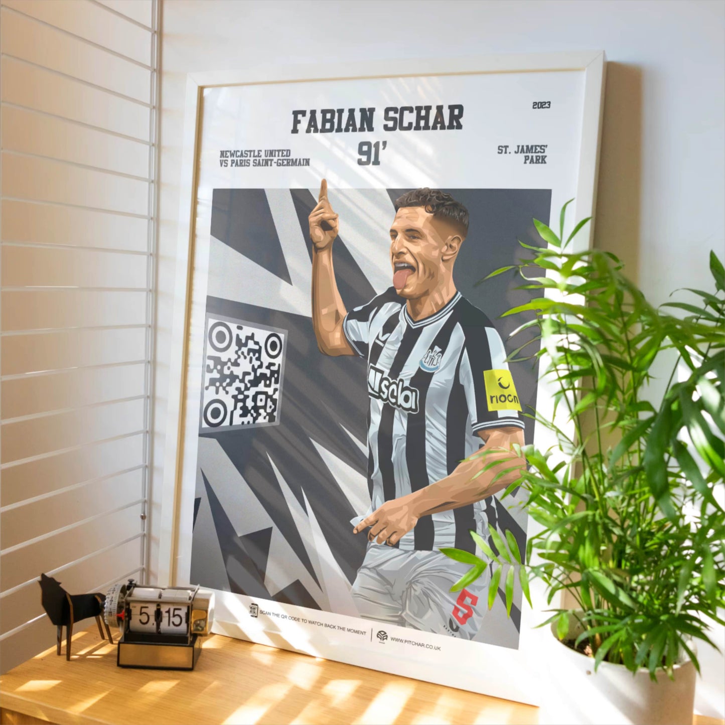 Newcastle United Poster Fabian Schar v Paris Saint-Germain Goal Replay (91')
